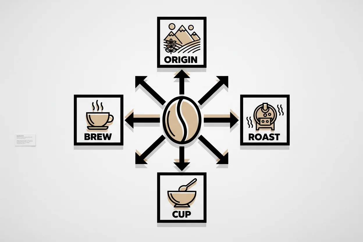 Specialty coffee beans during a cupping session