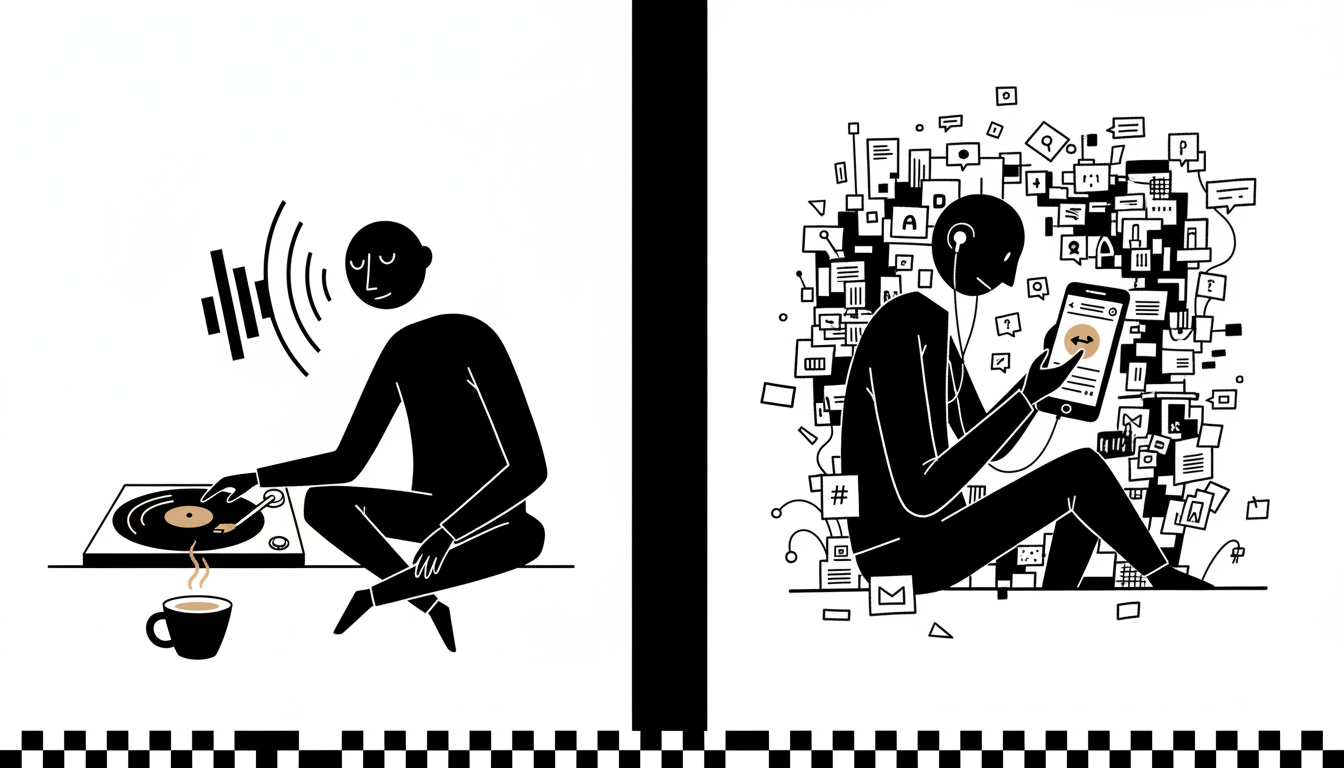 Active vinyl listening vs passive streaming