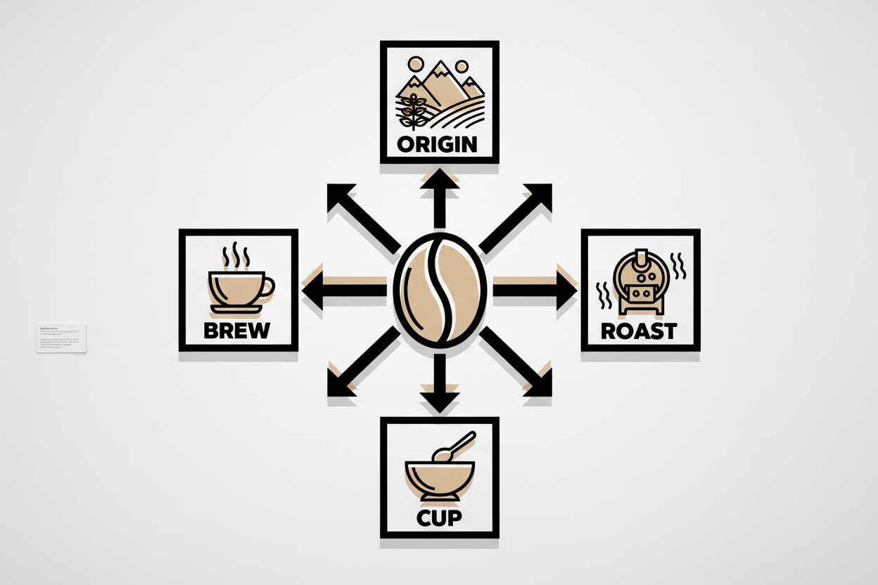 Specialty coffee beans during a cupping session